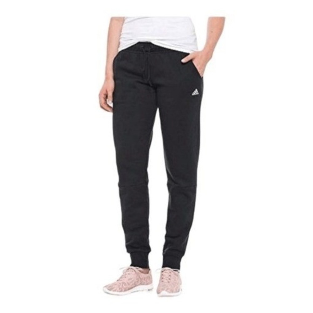 Adidas‎ Ultimate Fleece Jogger Sweatpants Black Knit Drawstring Athletic S